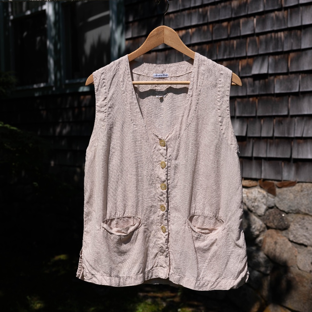 120% Lino Linen Vest